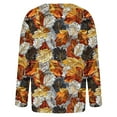 thumbnail image 4 of Heisall Womens Cardigans Thanksgiving New Arrival Long Sleeve Print Button Knit Casual Outerwear, 4 of 5