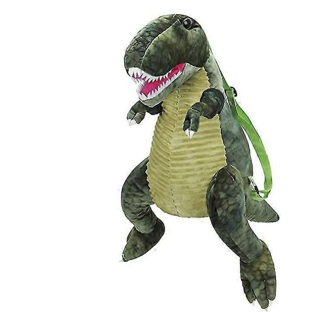 Bonita mochila infantil con diseño de dinosaurio 3D, suave y de peluche.