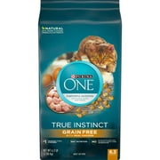 Angle View: Purina One Grain Free High Protein True Instinct with Real Chicken Dry Cat Food, 6.3 lb