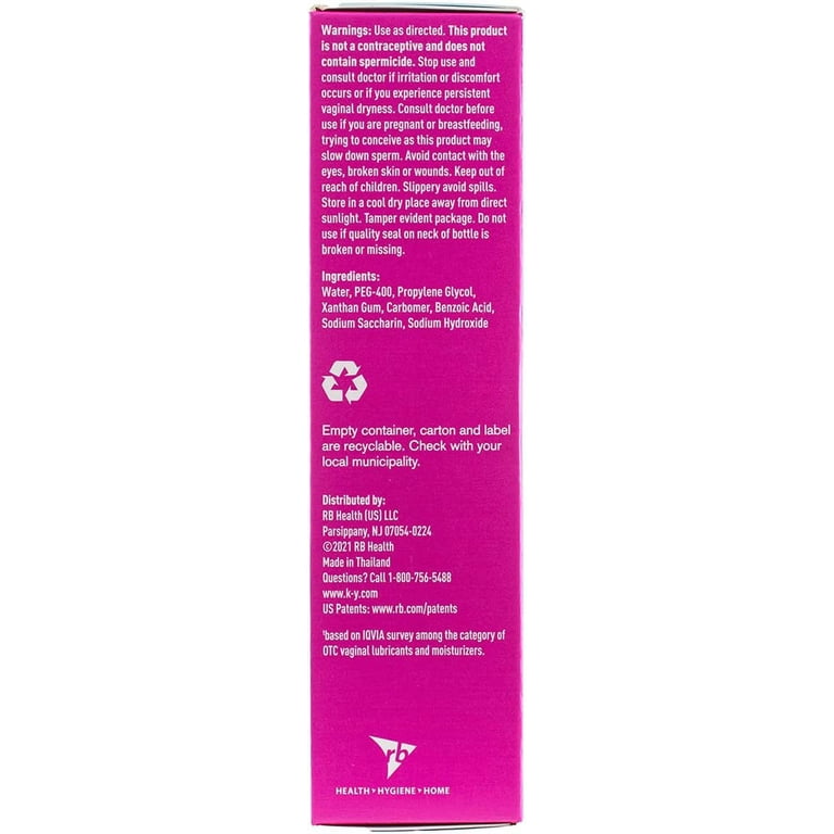 K-Y Liquid Personal Water Based Lubricant, 2.5 Oz (Pack of 6)
