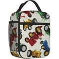 thumbnail image 2 of Insulated Lunch Bag Vintage Tractors Car Lunch Box Zipper Soft Bag Reusable Lunch Bag For Work, Outdoor, 2 of 6