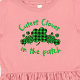 thumbnail image 4 of Inktastic St. Patrick's Day Cutest Clover in the Patch in Plaid Girls Toddler Dress, 4 of 5