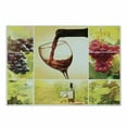 thumbnail image 1 of Wine Cutting Board, Habitat Collage Pouring Bottle and Leaves Farm Harvest Time in Autumn Village, Decorative Tempered Glass Cutting and Serving Board, Small Size, Green Red, by Ambesonne, 1 of 1
