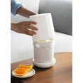 thumbnail image 4 of Small Round Plastic Trash Can Wastebasket Garbage Container Bin With Swing Top Lid For Bathrooms Kitchens Home Offices, 4 of 5