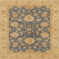 thumbnail image 1 of Ahgly Company Machine Washable Indoor Square Abstract Orange Area Rugs, 4' Square, 1 of 7