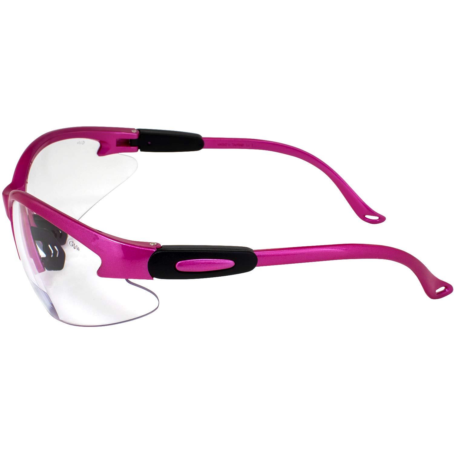 Safety Cougar Safety Glasses With Pink 1.5 Clear Lens
