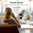 thumbnail image 3 of WHIPPY Passport Holder for Travel Leather Passport Wallet with Airtag Slot Women Men RFID Blocking Passport Cover Case Green Travel Essentials, 3 of 6