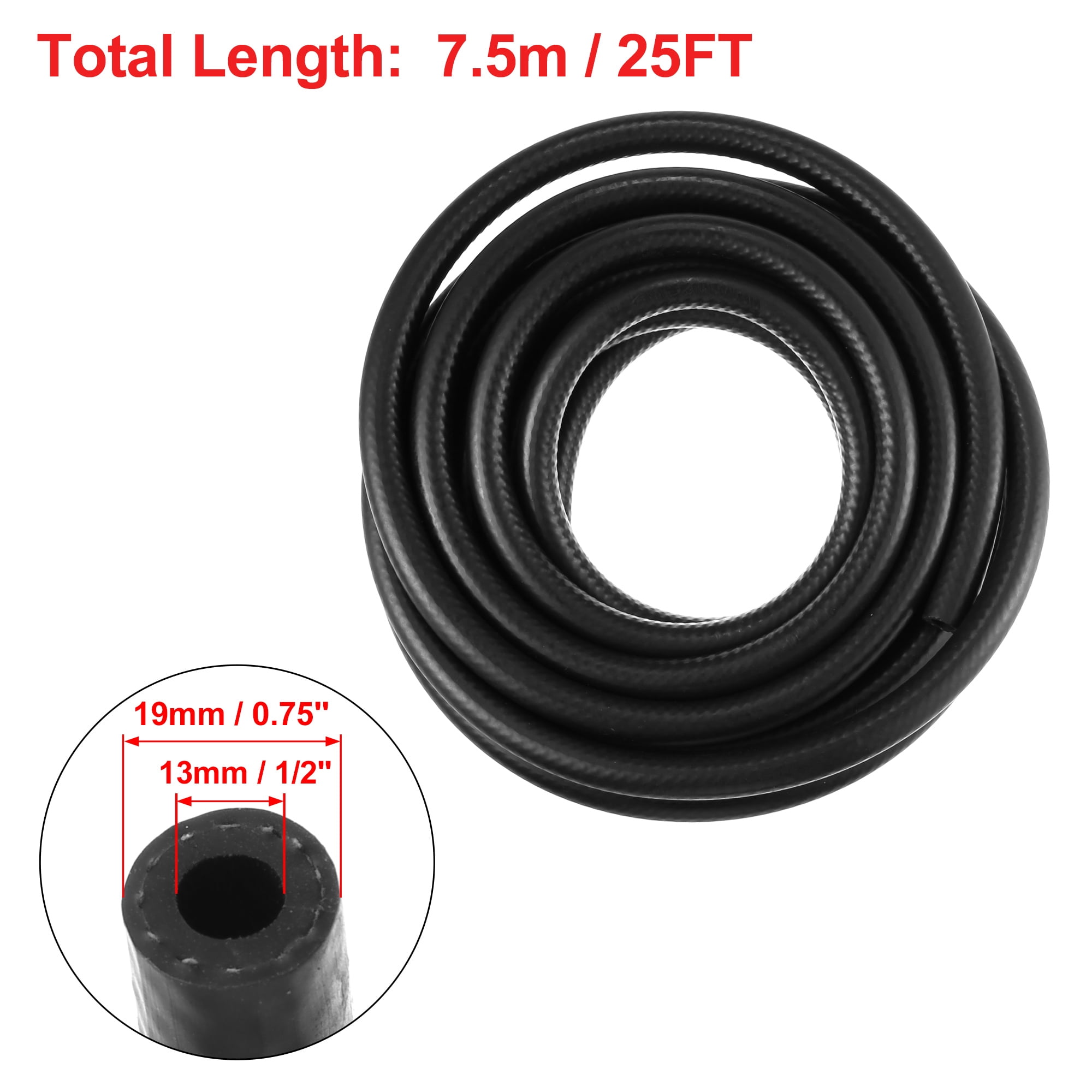 Tuyau Carburant Caoutchouc Nitrile 8mm Intérieur X 12mm Extérieur - 2,5 M, Pour Essence, Eau, Huile
