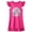 F03-Hot Pink, variant on FYDUU Girls Nightgowns Cute Summer Sleep Shirts Cartoon Print Flutter Sleeve Nightgown Soft Princess Nightdress Sleepwear for Daily Bedtime 3-4 Years