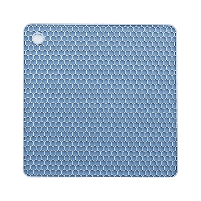 Toystoory Mantel Individual de fácil de limpiar, tapete de silicona resistente al calor para cenar sin desorden, fácil de limpiar Almacenamiento y organización del hogar Azul