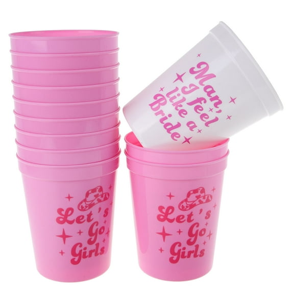 FRCOLOR 12pcs Assorted Color Plastic Cups for Weddings and Parties Safe Reliable Reusable Juice and Wine Cups
