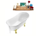 thumbnail image 2 of 63" Streamline N342GLD-WH Soaking Clawfoot Tub and Tray With External Drain, 2 of 7