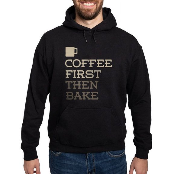 CafePress - Coffee Then Bake Hoodie (Dark) - Pullover Hoodie, Classic, Comfortable Hooded Sweatshirt