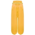 thumbnail image 4 of Haitryli Womens Belly Dance Pants Shiny Sequined Bloomers Harem Pants Stage Performance Trousers Yellow M, 4 of 6
