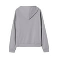 thumbnail image 5 of Kawaii Clothes Women's Solid Sweatshirt Women Fashion Solid Loose Hooded Zipper Hoodie Long Sleeve Jacket, 5 of 5