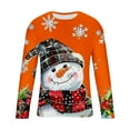 thumbnail image 3 of Brondbend Clothing for Men Christmas Man Shirt Long Sleeve Crewneck Workout Pullover Printed Fashion Blouse Loose Party Clothes Orange, 3 of 4