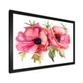 thumbnail image 2 of Designart 'Stylized Pink Poppy Flowers' Traditional Framed Art Print, 2 of 4