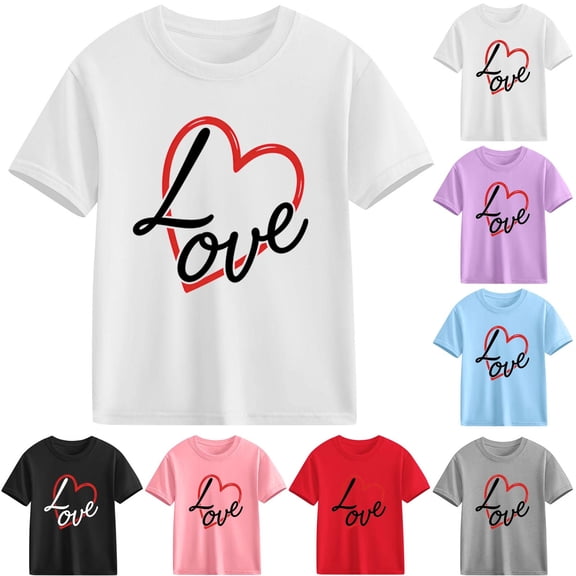 Piuwrlz Girl Graphic Shirts Tops Girls Short T-Shirts Sleeve Cotton Pullover White Size 9 Years