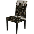 thumbnail image 3 of Chair Covers for Dining Room Set of 4,Hexagon Gold Cubic Spandex Stretch Dining Room Chair Cover,Removable Washable Kitchen Parsons Chair Covers Seat Slipcovers, 3 of 6
