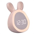 thumbnail image 4 of Reloj Despertador para Niños con Luz , Atenuación Continua, Reloj Despertador Digital LED para Niños y Niñas, Color Rosa, 4 of 5