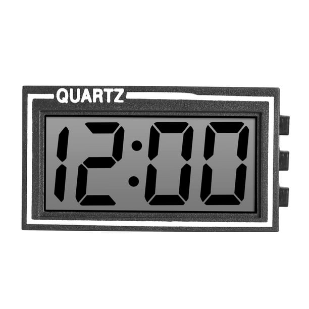 Black Digital LCD Table Car Clock Dashboard Desk Time Calendar Date Time Calendar Mini Small