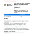 thumbnail image 2 of Front Spindle Lock Nut Kit - Compatible with 1981 - 1993 Dodge D350 RWD 1982 1983 1984 1985 1986 1987 1988 1989 1990 1991 1992, 2 of 2