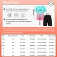 thumbnail image 7 of Sholeno Kids Boys Jerseys Shirts and Shorts Set Basketball Football Exercise Sportswear Mint Green&Pink XXS, 7 of 7