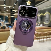 Nalacover for iPhone 14 Pro Max Magnetic Case with Invisible Ring Kickstand Compatible with MagSafe,for Women Men,360° Rotating Gyro Camera Lens Protection Hard PC Slim Phone Case, Darkpurple