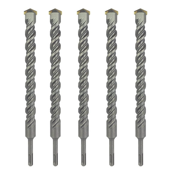 SDS Plus Hammer Drill Bit 5Pcs 9/16 in. x 6 in. Masonry Concrete Rock Drill