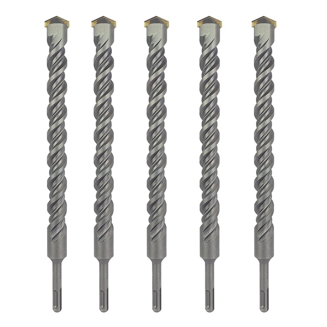SDS Plus Perceuse à Marteau 5 Pcs 9/16 Po x 6 Po Perceuse à Pierre en Béton