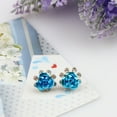 thumbnail image 2 of Valentine's Day Gifts for Woman Fashionable Crystal Flower European And American Diamond Rose Earrings E, 2 of 3