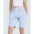 thumbnail image 5 of Real Essentials 3 Pack: Womens Cotton French Terry 9" Bermuda Short Pockets-Casual Lounge Athletic (Available in Plus), 5 of 6