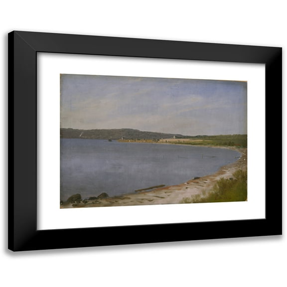 Albert Bierstadt 14x11 Black Modern Framed Museum Art Print Titled - San Francisco Bay (1871-1873)
