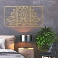 thumbnail image 2 of ESTART 3 PCS Gold Metal Lotus Flower Mandala Wall Art Decor for Living Room, Bedroom, Office, and Yoga Room (Large), 2 of 7