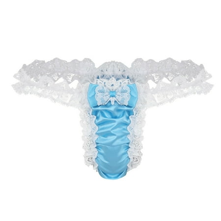 

dmqupv Cop Lingerie for Women Underwear Lace Briefs Mens Low Thong Open Panties Womens Lingerie plus Blue X-Large