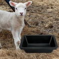 thumbnail image 1 of Bandeja de goma para alimentación de animales, cuenco para baño antipolvo, comedero para perros y agua, comedero para caballos, cabras y ganado, 17,7, 1 of 8