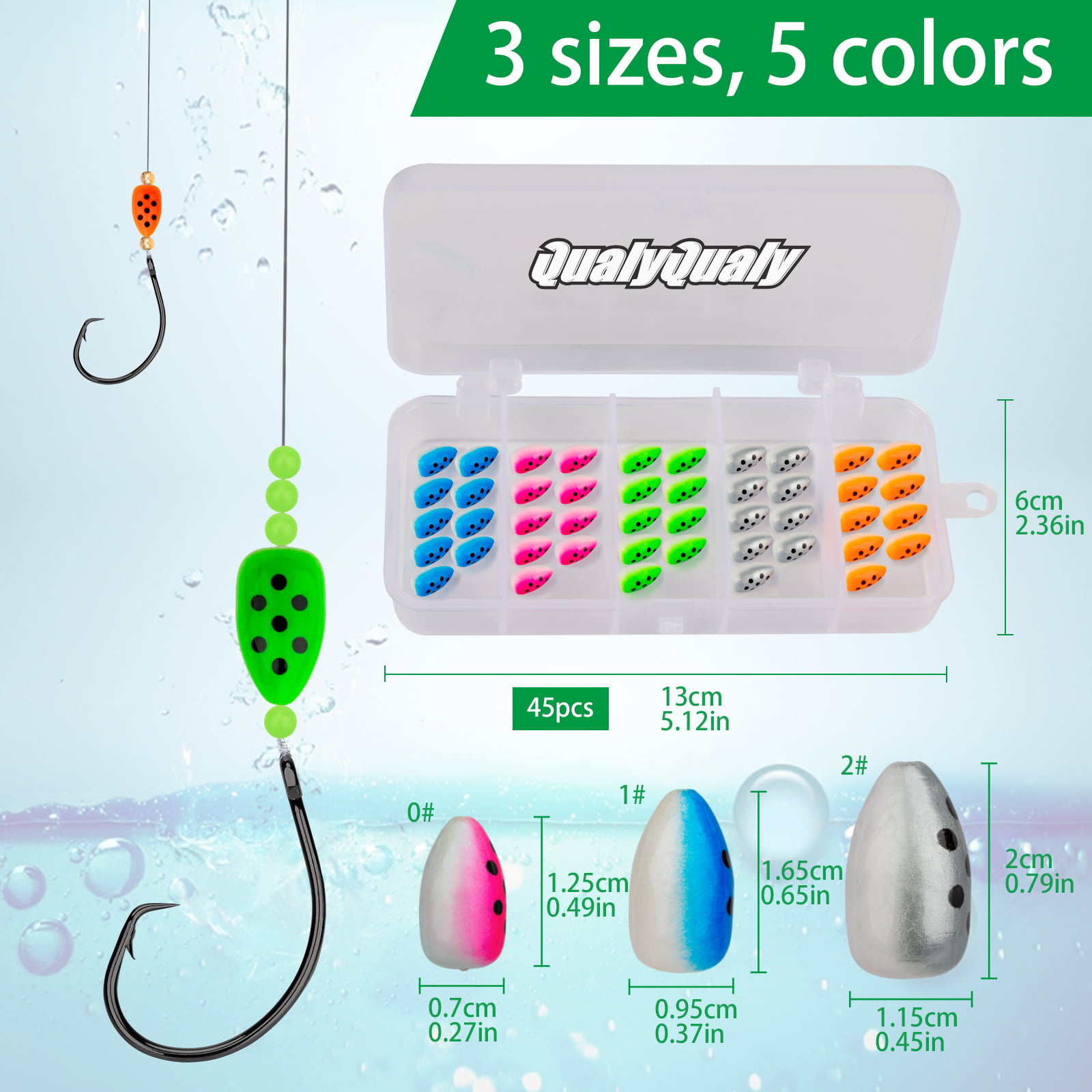 QualyQualy Small Fishing Floats Foam Floats Trout Floats Pompano