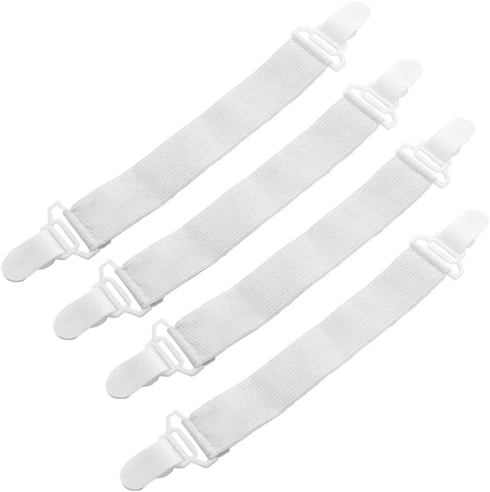 Bed Sheet Straps Clips, Elastic Mattress Grippers, Suspenders Holder