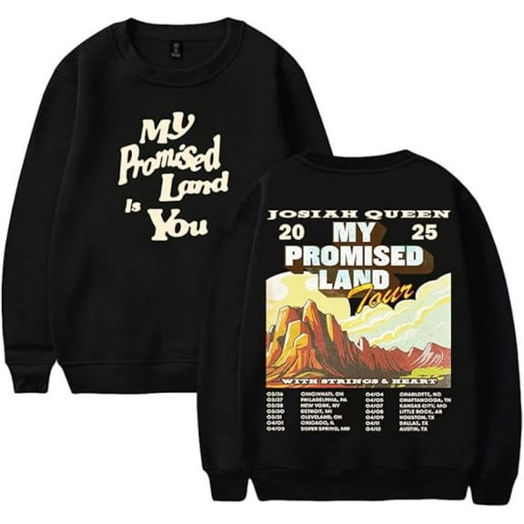 Josiah Queen My Promised Land Tour 2025 Merch Sweatshirt Women Men Crewneck Long Sleeve Pullover Fashion Clothes