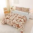 thumbnail image 2 of Homewish Bohemian Daisy Floral Full Size Comforter Sets,Abstract Artwork Bedding Comforter Set,Brown,Light Gray Reversible,3 Pieces,1 Comforter and 2 Pillowcases, 2 of 7