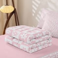 thumbnail image 5 of Erosebridal Pink Check Daisy Zipper Queen Comforter Set with Fitted Sheet and 2 Pillowcases,Kawaii Flower Zipper Bedding Set For Girls,Pink Reversible,4-Piece, 5 of 7