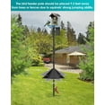 thumbnail image 5 of Bird Feeder Pole 92 Inch, Bird Squirrel Proof Baffle Heavy Duty Stand Feeding Station for Outside Backyard Garden Wild Birds Watching, 5 of 5