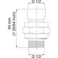 thumbnail image 3 of Walkbee Shower Connector Ball Joint Adjustable Shower Head Swivel Ball Adapter Brass Compatible Shower Arm, 3 of 5
