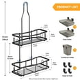 thumbnail image 3 of TINANA Hanging Shower Caddy, Rustproof Shower Shelf Racks Over Shower Head - No Drilling Bathroom Organizer for Shampoo with Soap Holder, 3 of 6