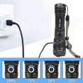thumbnail image 3 of Lampe de Poche LED Ultra Puissante 5000 Lumens USB Rechargeable, Lampe Tactique Extrêmement Lumineuse, 5 Modes Zoomable Étanche pour Camping Randonnée, 3 of 5