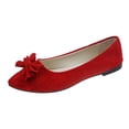 thumbnail image 2 of Viluyesy Womens Ballet Flats, Pointed Toe Comfortable Wide Width Slip-On Dressy Work Office Shoes Red US6.5, 2 of 3