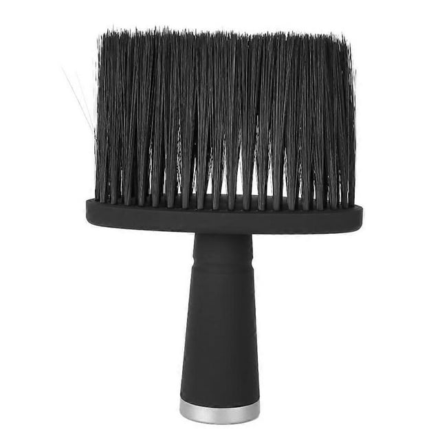 Brosse professionnelle pour le cou et le visage, pour éliminer les poils et la poussière, argentée