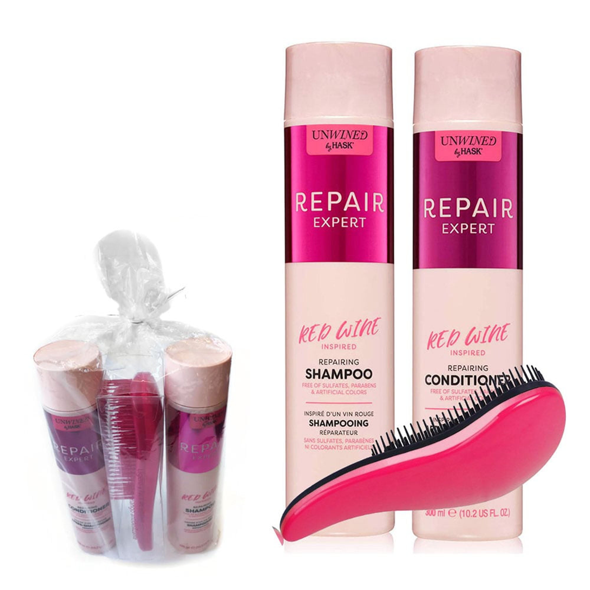 Kit Shampoo Acondicionador Cabello Tinturado Y Seco + Cepillo Desenredante