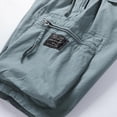 thumbnail image 6 of CONZONE Mens Baggy Cargo Shorts Casual Solid Color Elastic Waist Drawstring Cargo Shorts for Men Lightweight Relaxed Fit Summer Workout Shorts With Pockets, 6 of 9