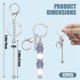 thumbnail image 2 of 12 Pcs Beadable Keychain Bars for Beads Blank Keychain Metal Beaded Keychain for Keychain, 2 of 5